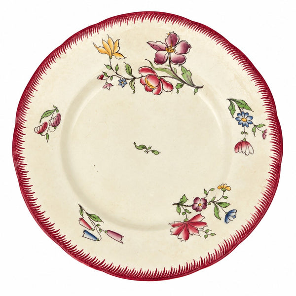 Lot de 3 assiettes à mignardises anciennes en faïence de Sarreguemines U&C modèle Strasbourg – 18,5 cm