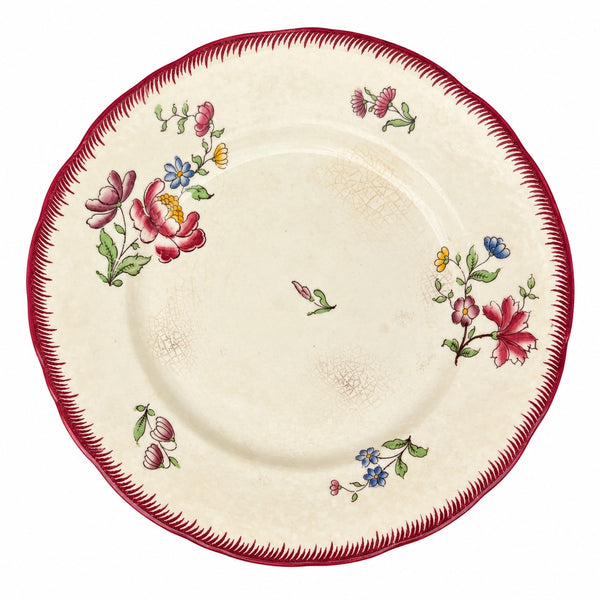 Lot de 3 assiettes à mignardises anciennes en faïence de Sarreguemines U&C modèle Strasbourg – 18,5 cm