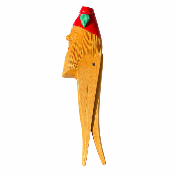 Casse-noisette vintage scandinave en bois sculpté gnome folklorique
