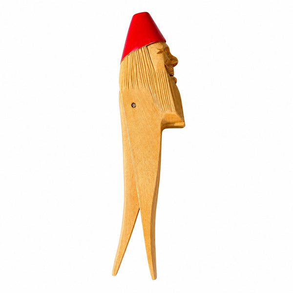 Casse-noisette vintage scandinave en bois sculpté gnome folklorique
