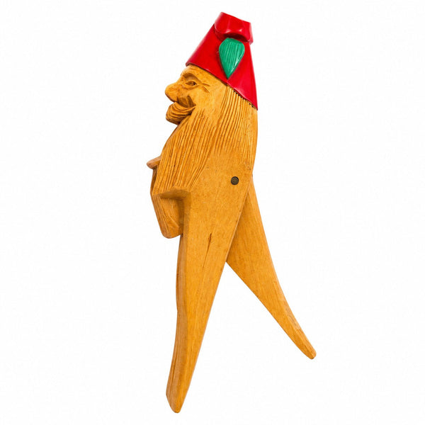 Casse-noisette vintage scandinave en bois sculpté gnome folklorique
