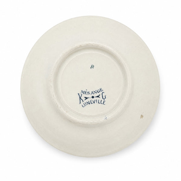 Petite tasse de dînette de poupée ancienne en faïence de Lunéville – décor Mésange