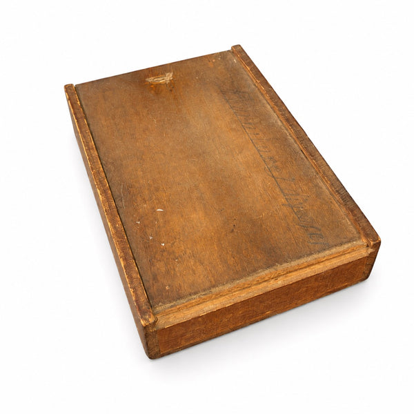 Ancienne boîte layette d’horloger en bois à compartiments – pièces d’horlogerie