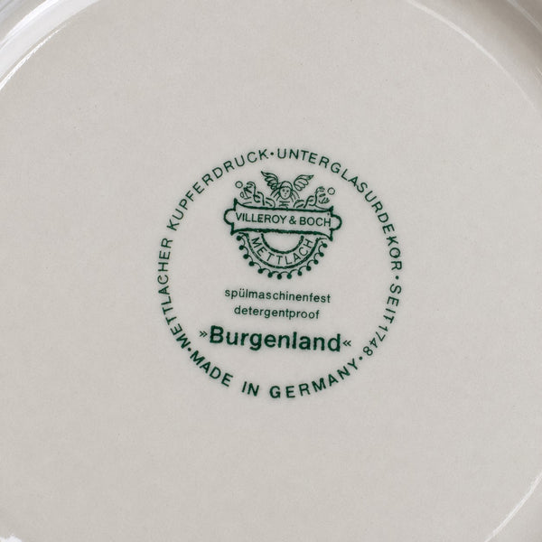 Paire d’assiettes creuses Villeroy & Boch Mettlach modèle « Burgenland » bleu