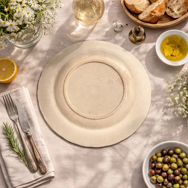 Assiette plate ancienne faïence de Gien – Modèle Rinceaux