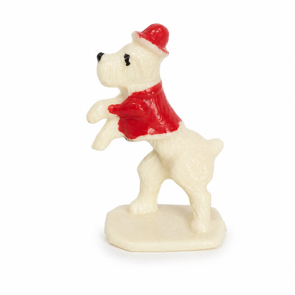 Ancienne figurine publicitaire Café Nadi en plastique peint – Caniche de cirque