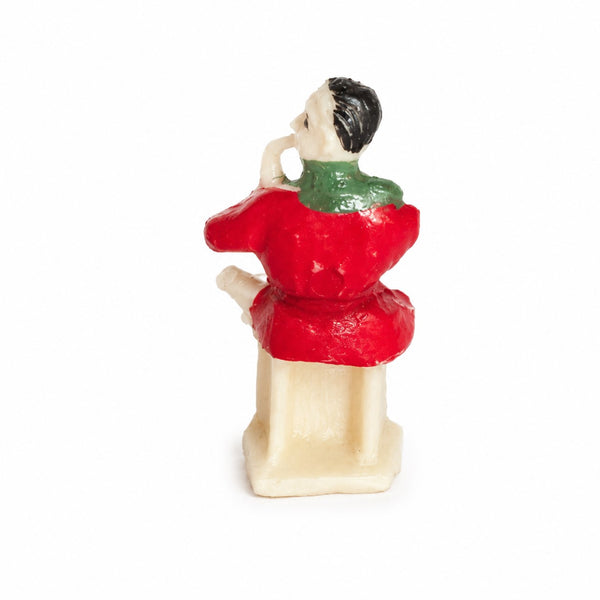 Ancienne figurine publicitaire Café Nadi en plastique peint – Saxophoniste de l'orchestre du cirque