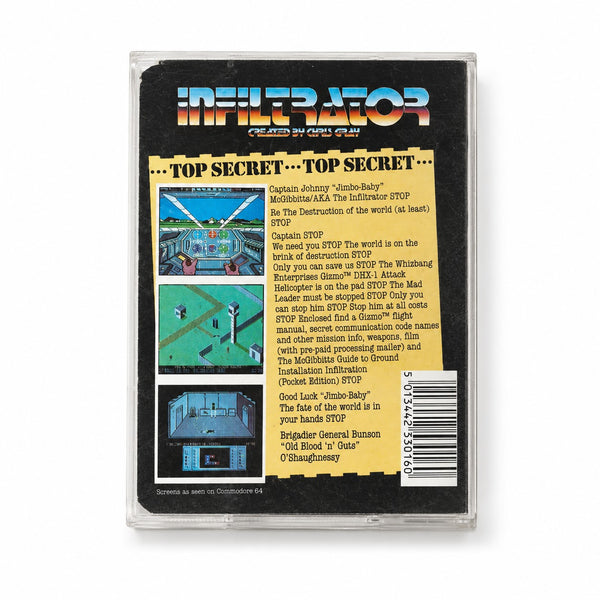 Ancien jeu Infiltrator – Amstrad CPC 464 – Cassette – U.S. Gold – Complet avec notice