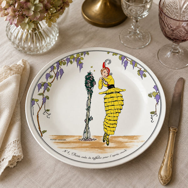 Assiette vintage Villeroy & Boch « Design 1900 » 26 cm – N. 1 Petite robe de taffetas pour l’après-midi