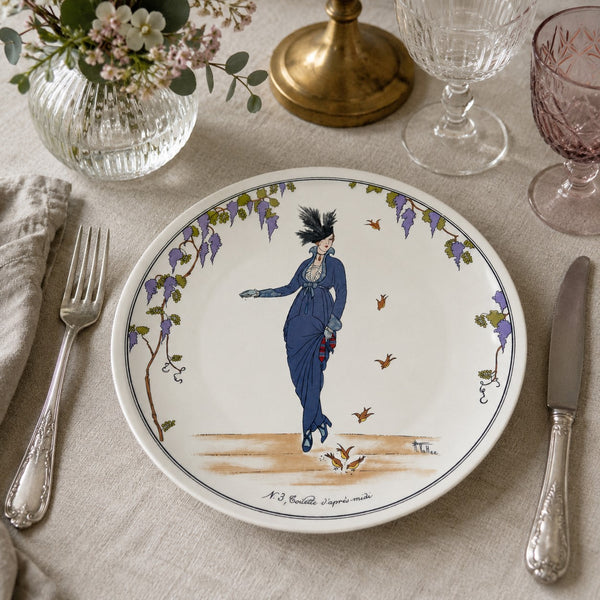 Assiette vintage Villeroy & Boch « Design 1900 » 26 cm – N. 3 Toilette d’après-midi
