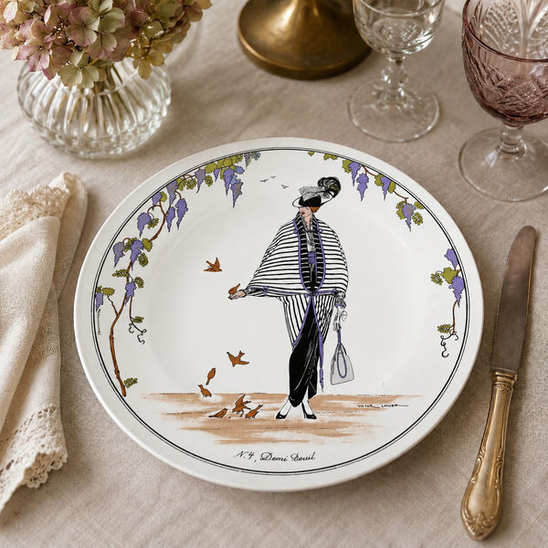 Assiette vintage Villeroy & Boch « Design 1900 » 26 cm – N. 4 Demi Deuil