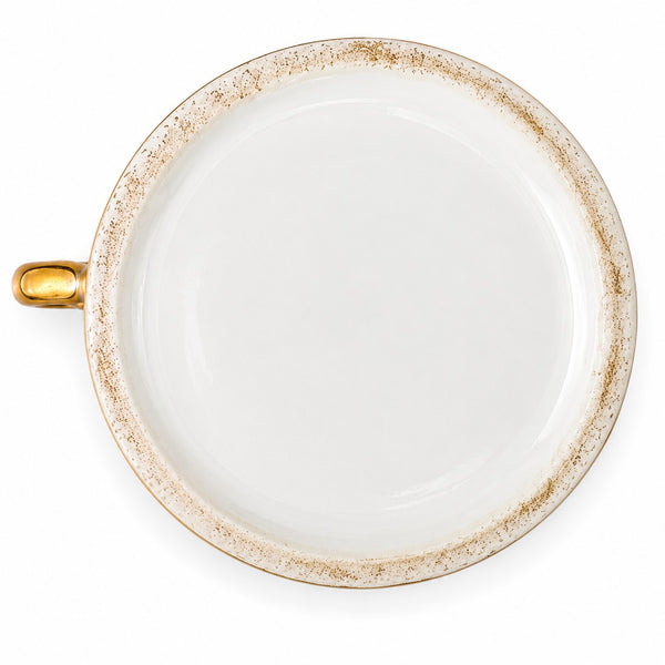 Tasse et sa soucoupe en porcelaine de Paris décor néogothique doré – époque XIXe siècle