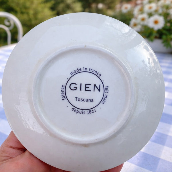 Sous-tasse / soucoupe 13,5 cm en faïence de Gien – modèle Toscana