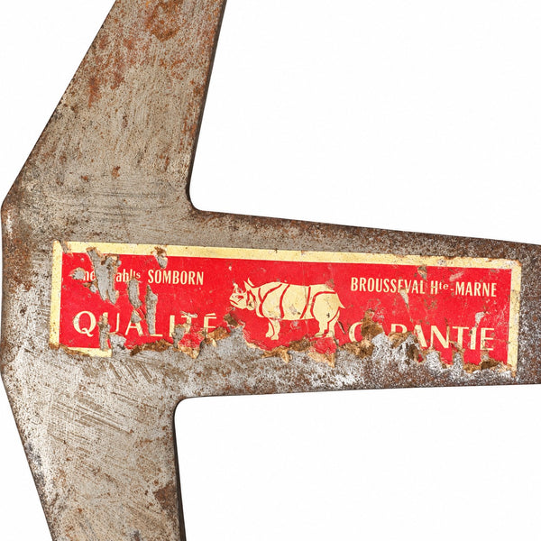 Marteau d’ardoisier ancien Somborn Germany pour droitier à manche en bois – années 1980