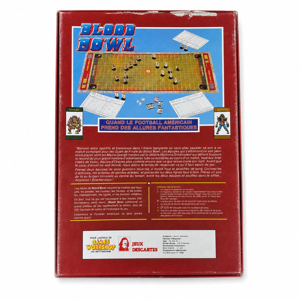 Blood Bowl – Le Casque Sanglant – Jeux Descartes 1986 – Games Workshop – Complet