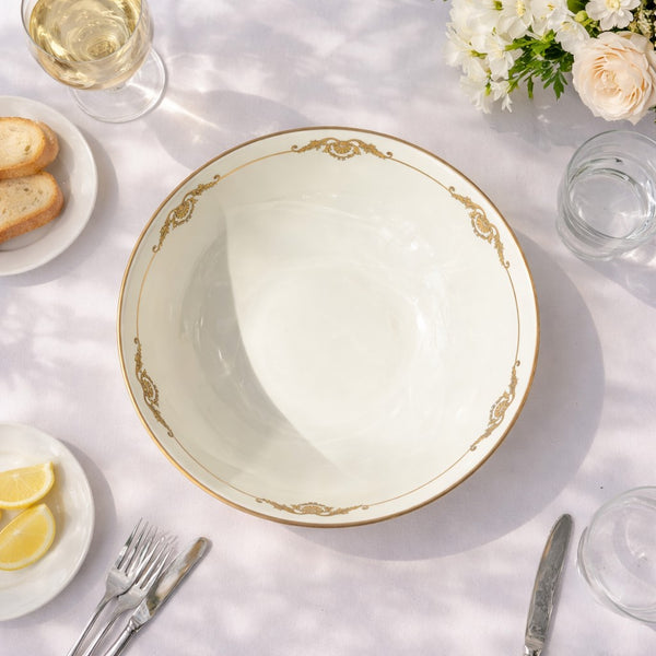 Saladier en porcelaine de Limoges L. Bernardaud & Cie – Modèle Coquille – Ø 24,4 cm