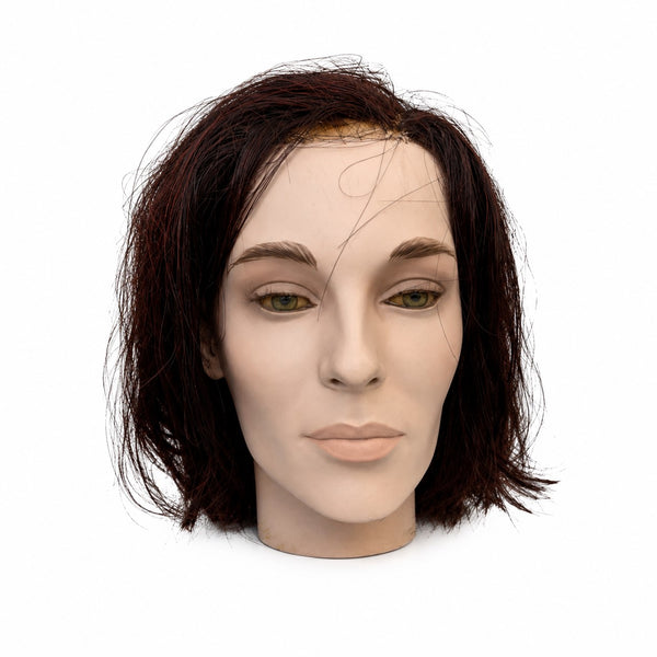 Tête de mannequin de vitrine vintage New John Nissen avec perruque synthétique – 1996