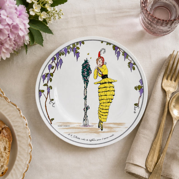Assiette à dessert vintage Villeroy & Boch « Design 1900 » 20 cm – N. 1 Petite robe de taffetas pour l’après-midi