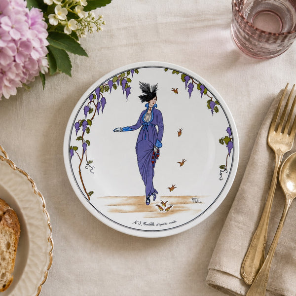 Assiette à dessert vintage Villeroy & Boch « Design 1900 » 20 cm – N. 3 Toilette d’après-midi