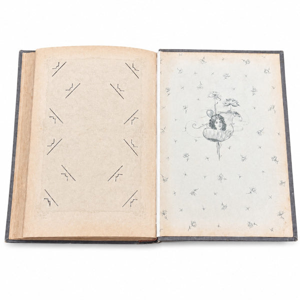 Album ancien vide pour cartes postales CPA Art Nouveau – 50 pages – Capacité 200 cartes