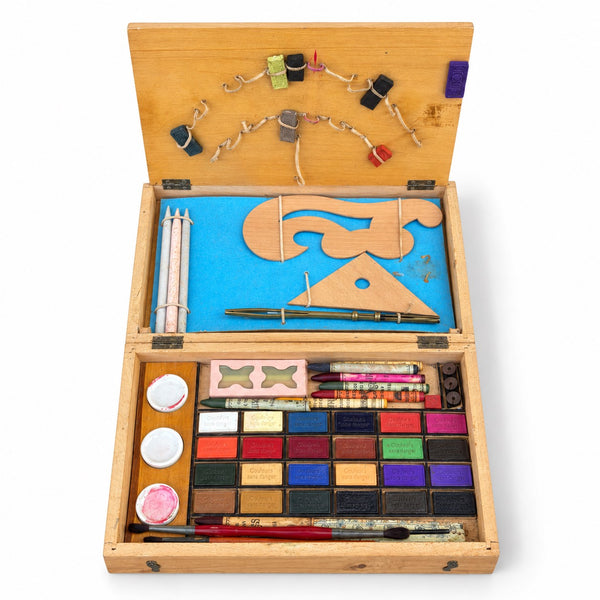 Ancien coffret d’aquarelle J.M. Paillard « Couleurs sans danger » – Paris
