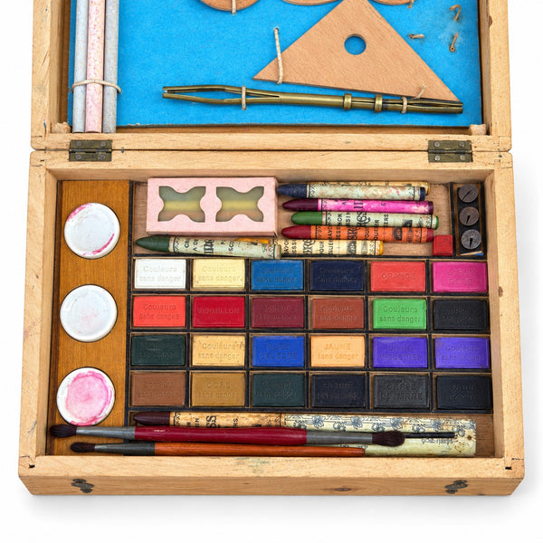 Ancien coffret d’aquarelle J.M. Paillard « Couleurs sans danger » – Paris