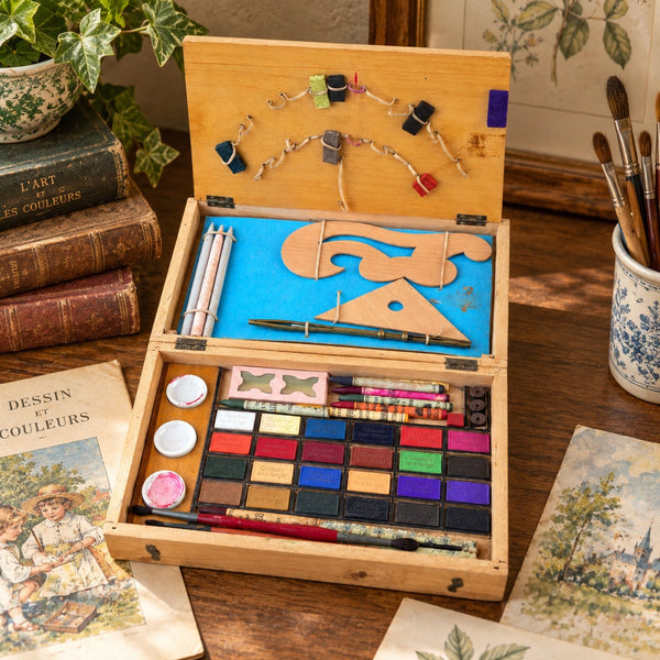 Ancien coffret d’aquarelle J.M. Paillard « Couleurs sans danger » – Paris