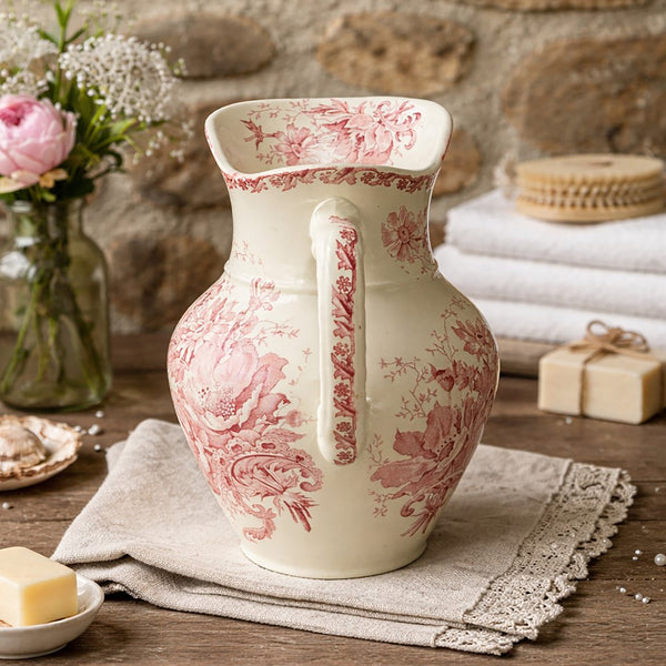 Broc de toilette ancien Saint-Amand & Hamage – modèle Anémone