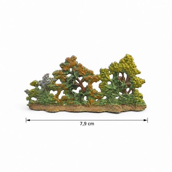 Ancienne figurine décor CBG Mignot – Haie et végétation, plomb peint