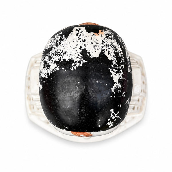 Ancien présentoir à sucettes Pierrot Gourmand double face en faïence des années 1950-1960