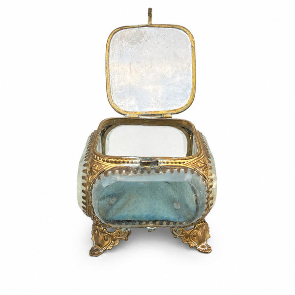 Coffret à bijoux ancien en verre biseauté – Porte Monumentale de l'Exposition Universelle de Paris 1900