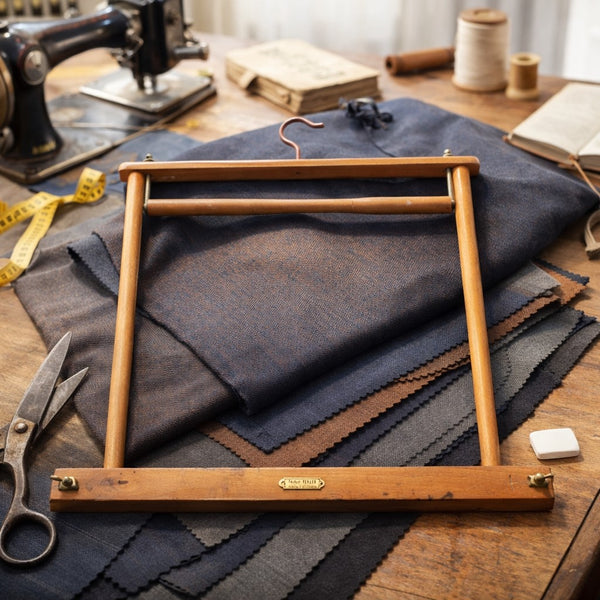 Ancien cintre tendeur de tailleur Reilleb en bois