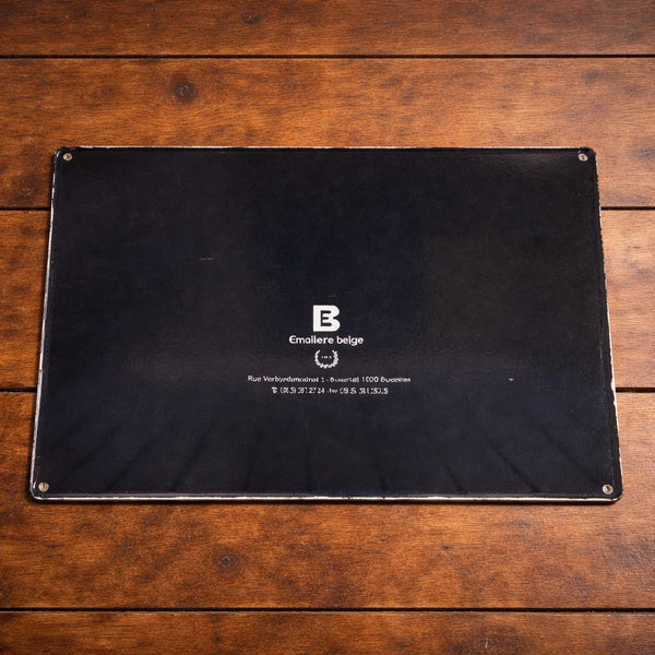 Plaque émaillée publicitaire “Kanterbräu – Hans Kanter” – Emaillerie Belge