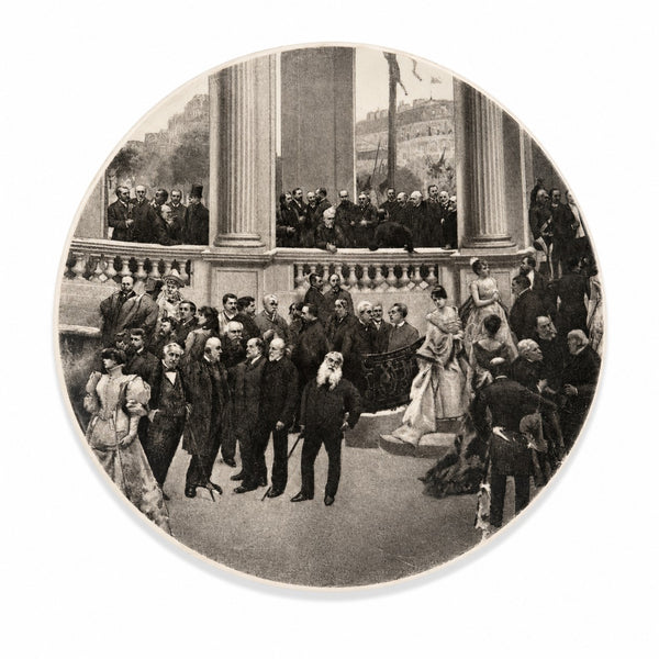 Ancienne assiette à dessert HBC Choisy-le-Roi – Exposition universelle de Paris 1889 – Panorama du siècle – Victor Hugo