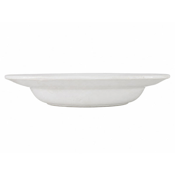 Lot de 4 assiettes creuses anciennes Sarreguemines en faïence blanche