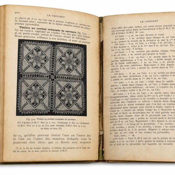 Encyclopédie des Ouvrages de Dames DMC – Thérèse de Dillmont – Ancienne édition illustrée de couture et crochet