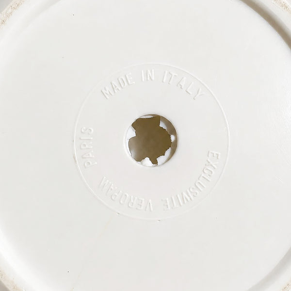 Seau à glaçons vintage Veropam Paris en forme de pomme blanche