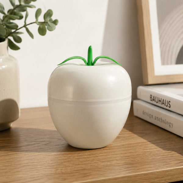 Seau à glaçons vintage Veropam Paris en forme de pomme blanche