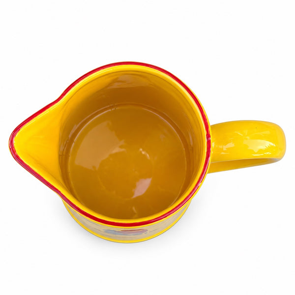 Grand pichet publicitaire Banania 1,5 L en faïence jaune – Éditions Clouet France