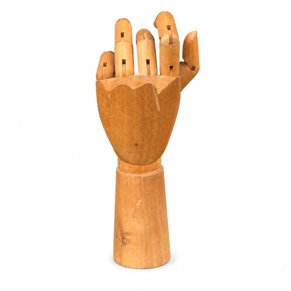 Main articulée d’artiste en bois naturel – Modèle d’étude articulé pour dessin, peinture et décoration