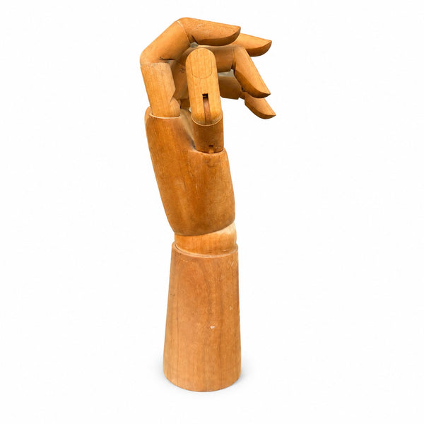 Main articulée d’artiste en bois naturel – Modèle d’étude articulé pour dessin, peinture et décoration
