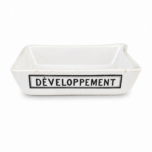 Petit bac ancien de développement photographique en céramique