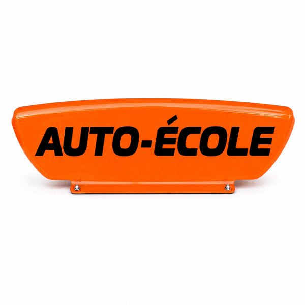 Enseigne de toit AUTO-ÉCOLE orange