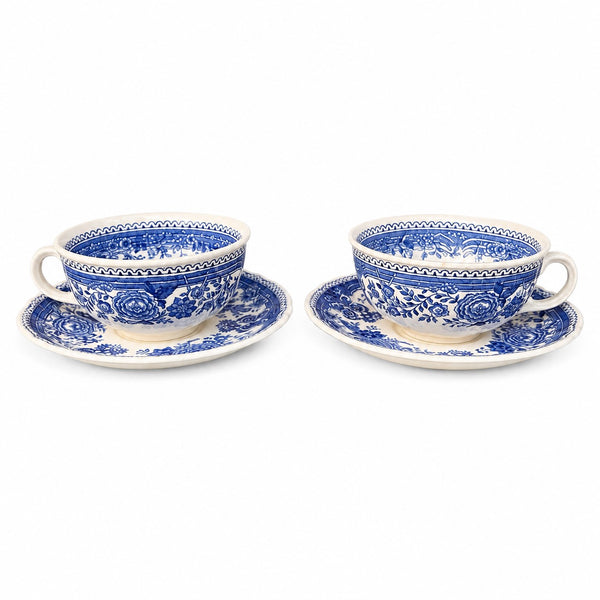 Ancienne paire de tasses à thé et leurs sous-tasses Villeroy & Boch Burgenland