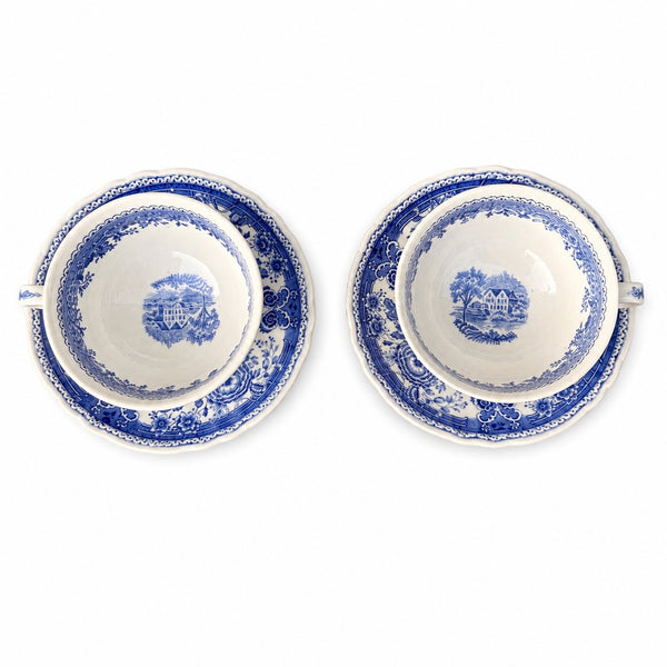 Ancienne paire de tasses à thé et leurs sous-tasses Villeroy & Boch Burgenland