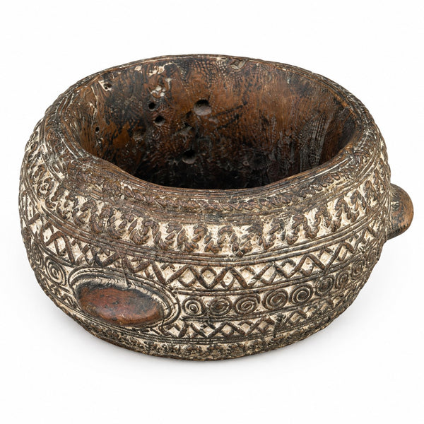 Ancien bracelet ethnique africain de prestige massif en alliage cuivreux – XXe siècle