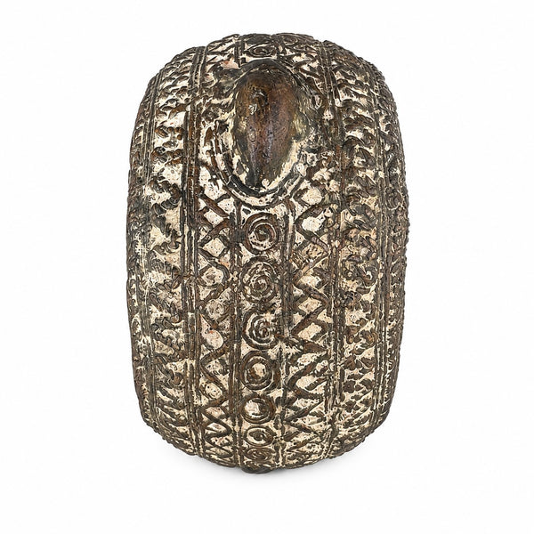 Ancien bracelet ethnique africain de prestige massif en alliage cuivreux – XXe siècle