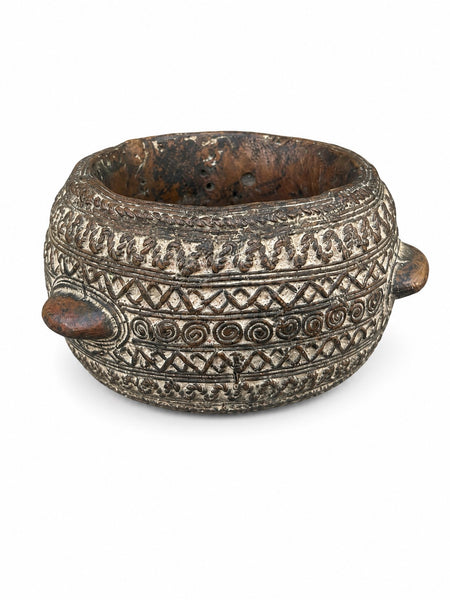 Ancien bracelet ethnique africain de prestige massif en alliage cuivreux – XXe siècle