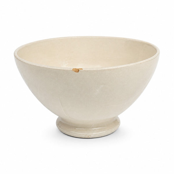 Bol ancien coloris crème en faïence Terre de Fer HB & Cie Choisy-le-Roi