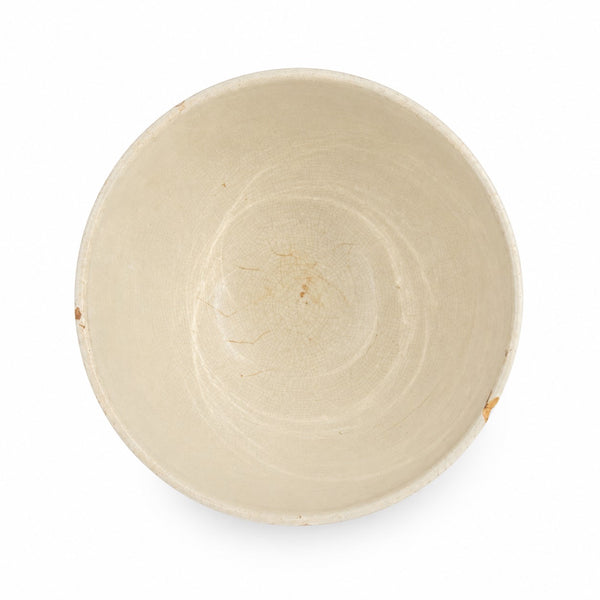 Bol ancien coloris crème en faïence Terre de Fer HB & Cie Choisy-le-Roi